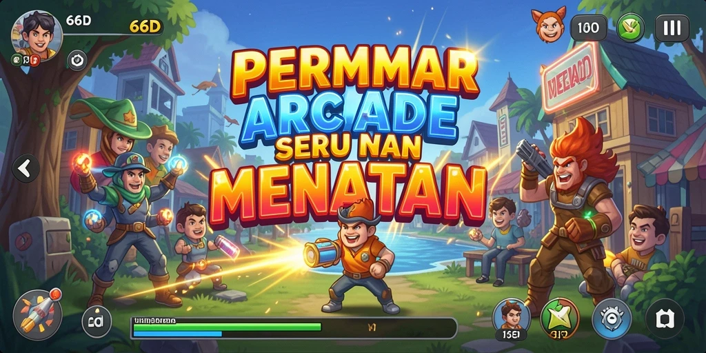 Tampilan gameplay 66D yang menyenangkan dan penuh aksi.