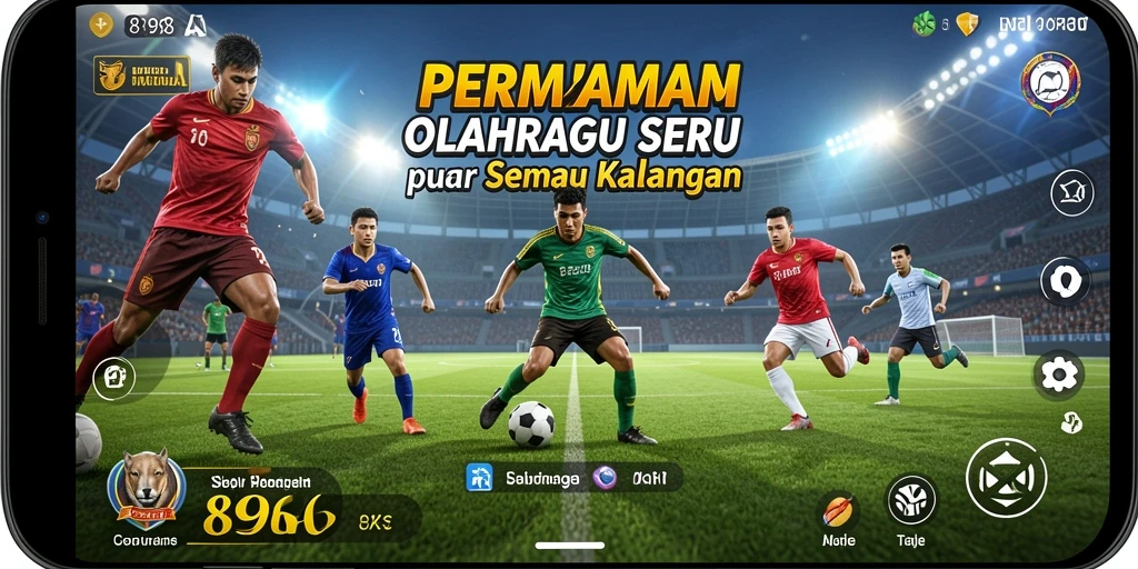 Screenshot gameplay menampilkan aksi seru dalam olahraga.