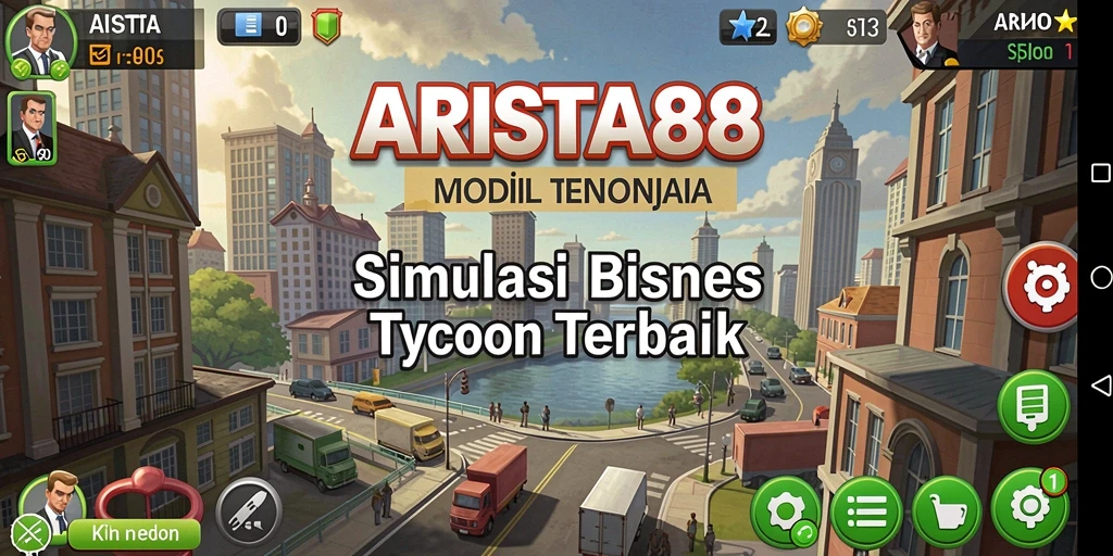 Tampilan gameplay menarik dari ARISTA88 dengan elemen Tycoon yang mengasyikkan.