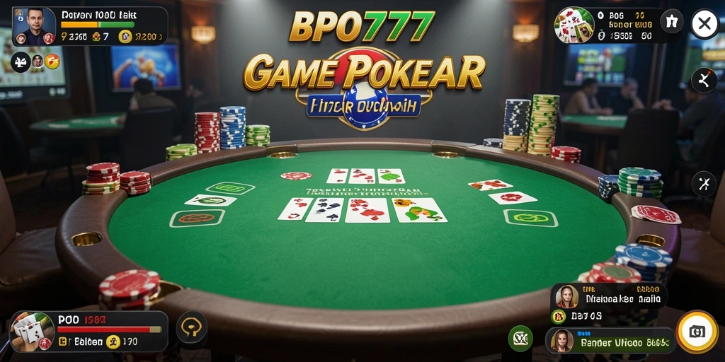 Tampilan gameplay menarik dari BPO777 Game Poker.