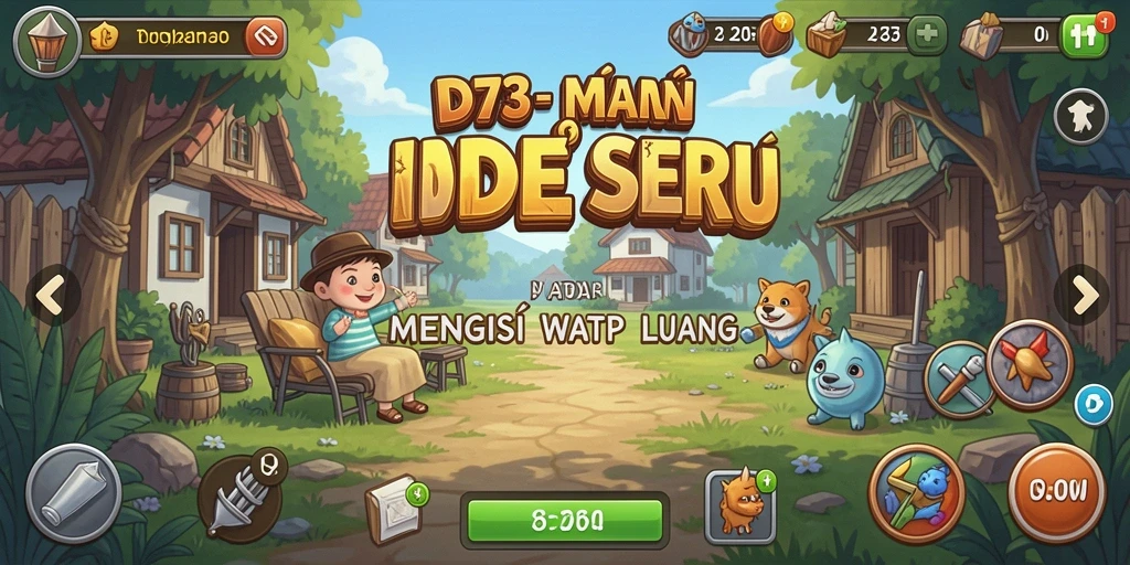 Tampilan gameplay D73 yang menarik dan penuh warna.