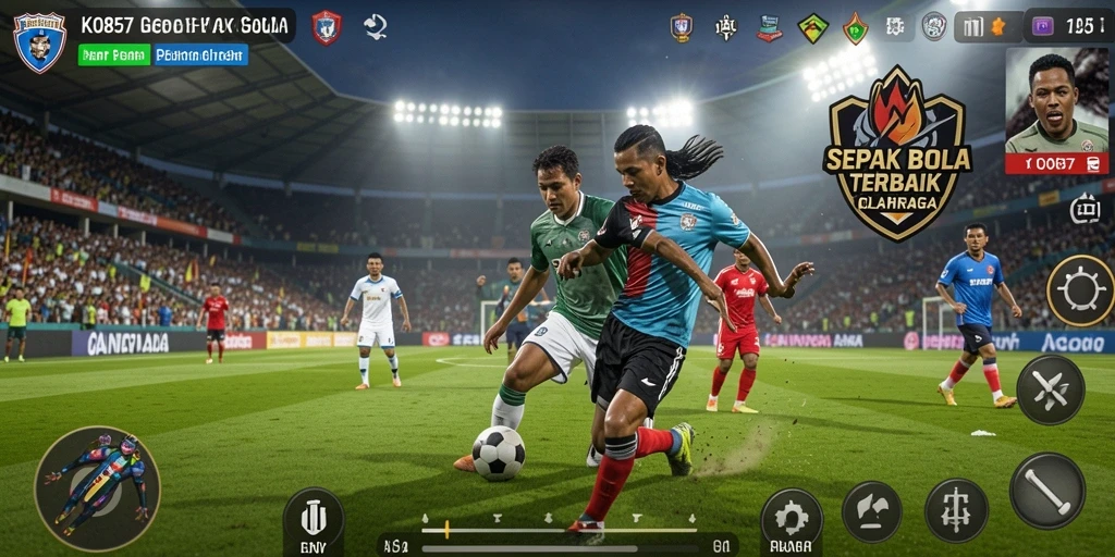 Gameplay KO857 yang seru dan mendebarkan dalam aksi sepak bola.