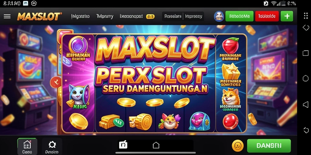 Tampilan menarik dari gameplay MAXSLOT yang penuh warna.