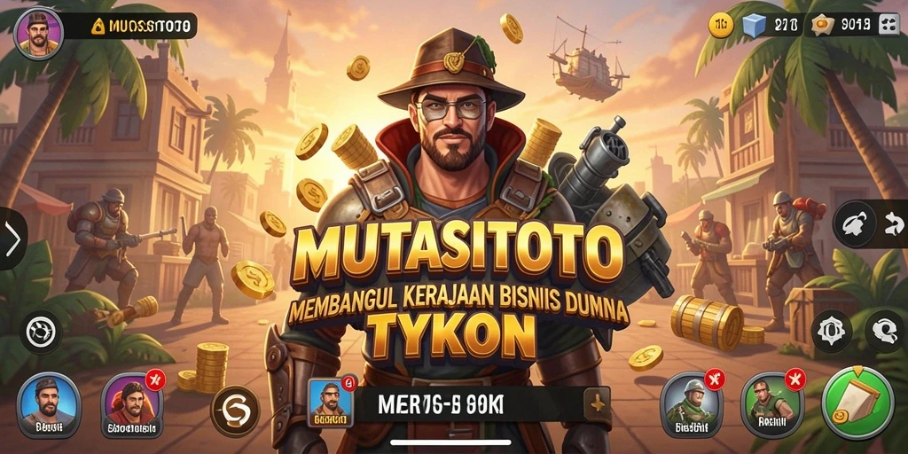 Screenshot gameplay MUTASITOTO menampilkan aksi membangun bisnis Tycoon.