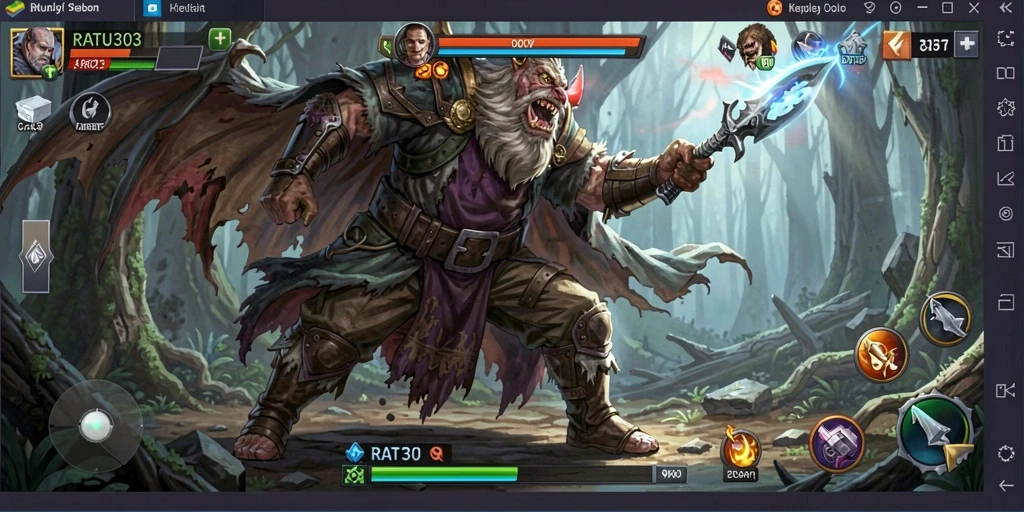 Tangkapan layar menakutkan dari gameplay RATU303 dengan atmosfer kelam.