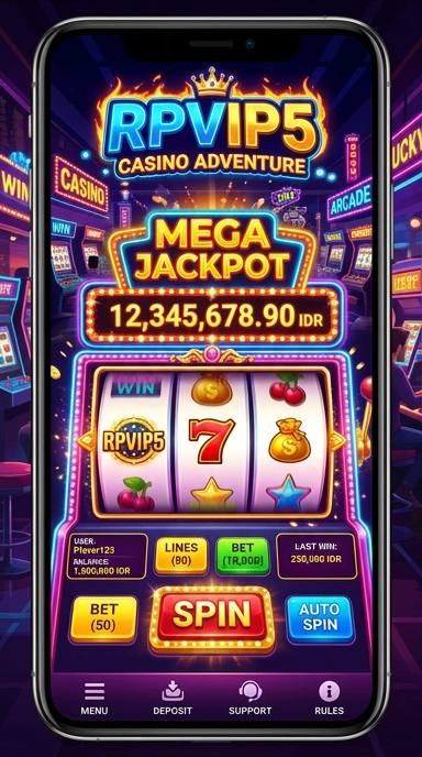Tampilan menarik aplikasi rpvip5 di layar ponsel.